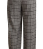 Dolce &amp; Gabbana Elegant High Waist Straight Trousers In Gray