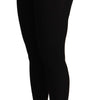 Dolce &amp; Gabbana Black High Waist Cashmere Tights Pants