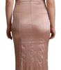 Dolce & Gabbana Pink Lace Long Bodycon Maxi Polyester Dress