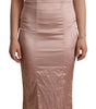 Dolce & Gabbana Pink Lace Long Bodycon Maxi Polyester Dress