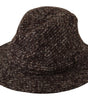 Dolce & Gabbana Gray Melange Blended Textured Tweed Hat