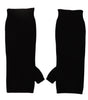 Dolce & Gabbana Elegant Black Cashmere Fingerless Gloves