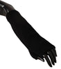 Dolce & Gabbana Elegant Black Cashmere Fingerless Gloves