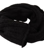Dolce & Gabbana Elegance Unleashed Black Wool Scarf