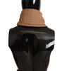 Dolce & Gabbana Dark Brown Wrap Shawl Knitted Camel Scarf