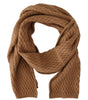 Dolce & Gabbana Dark Brown Wrap Shawl Knitted Camel Scarf