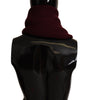 Dolce & Gabbana Dark Red Cashmere Logo Wrap Shawl Knitted Scarf