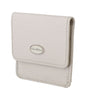 Dolce & Gabbana White Dauphine Leather Holder Pocket Wallet Condom Case