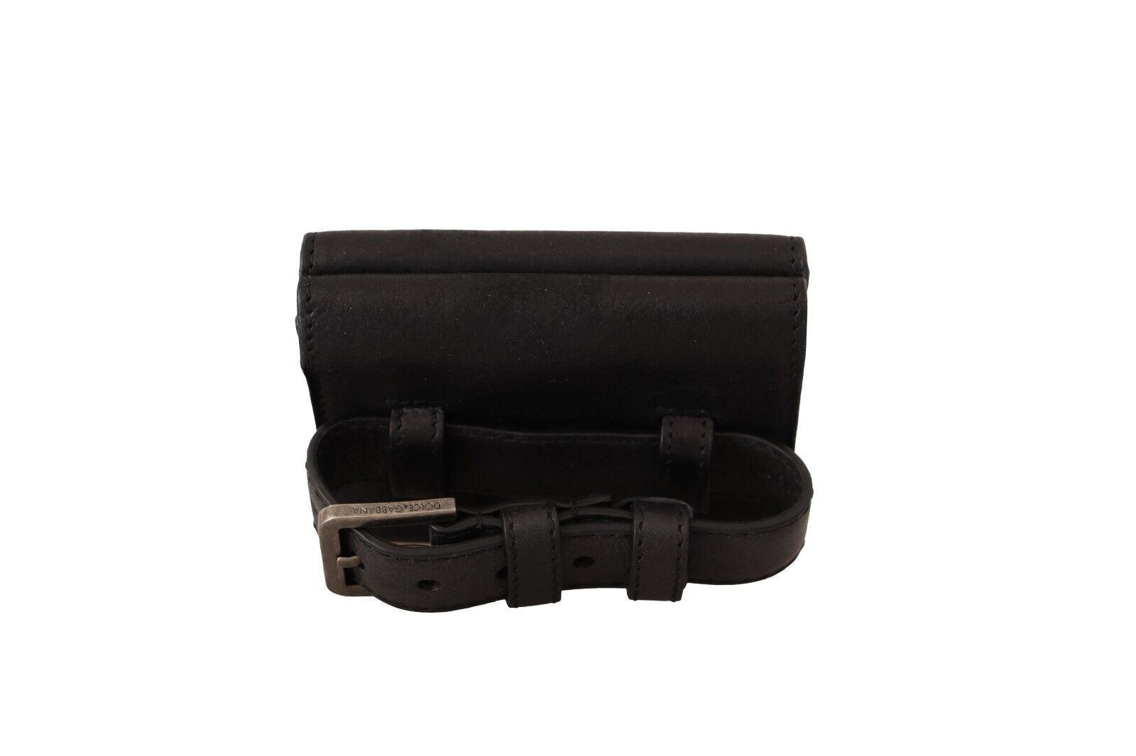 Dolce & Gabbana Élégant trousse multi-poches en cuir noir