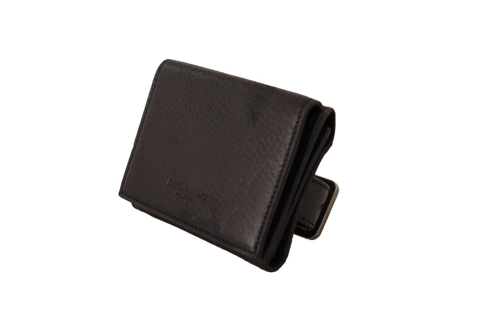 Dolce & Gabbana Élégant trousse multi-poches en cuir noir
