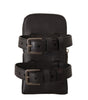 Dolce & Gabbana - Élégant kit multi-bracelets en cuir noir à double bride