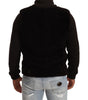 Dolce & Gabbana Black Leather Mens Turtle Neck Coat Jacket