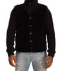 Dolce & Gabbana Black Leather Mens Turtle Neck Coat Jacket