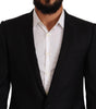Dolce & Gabbana Black Wool Single Breasted Suit GOLD Jacket