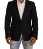 Dolce & Gabbana Black Wool Single Breasted Suit GOLD Jacket