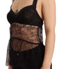 Dolce & Gabbana Elegant Black Silk Lingerie Chemise