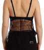 Dolce & Gabbana Elegant Black Silk Lingerie Chemise