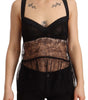 Dolce & Gabbana Elegant Black Silk Lingerie Chemise