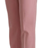 Dolce &amp; Gabbana Elegant Pink High-Waisted Trousers
