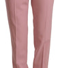 Dolce &amp; Gabbana Elegant Pink High-Waisted Trousers