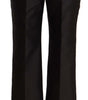 Dolce &amp; Gabbana Chic Silk Cropped Trousers in Timeless Black