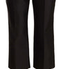 Dolce &amp; Gabbana Chic Silk Cropped Trousers in Timeless Black