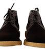 Dolce & Gabbana Brown Velvet Exotic Leather Boots