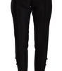 Dsquared² Black Wool High Waist Skinny Women Pants