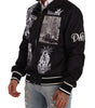 Dolce & Gabbana Black Logo Zipper Superstizione Sweater