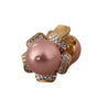 Dolce & Gabbana Elegant Floral Crystal Pearl Clip-On Earrings