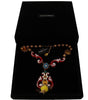 Dolce & Gabbana Gold Brass Carretto Sicily Statement Crystal Chain Necklace