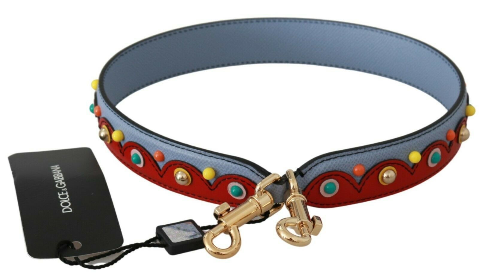 Dolce & Gabbana Élégante bandoulière en cuir multicolore