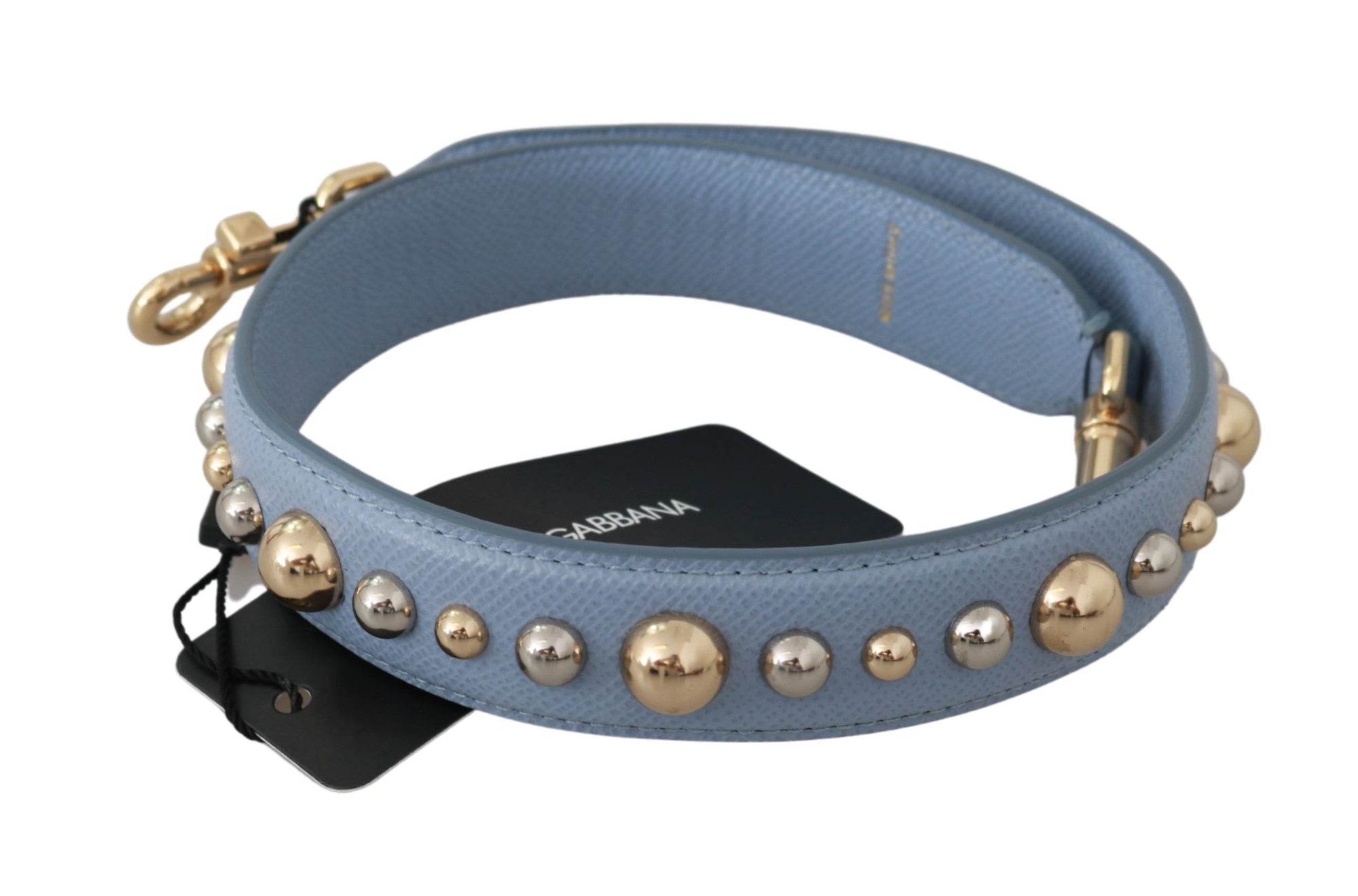 Dolce & Gabbana Élégante bandoulière en cuir bleu