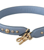 Dolce & Gabbana Élégante bandoulière en cuir bleu