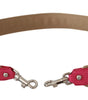 Dolce & Gabbana Pink Leather Shoulder Strap with Silver Details