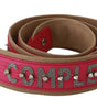 Dolce & Gabbana Pink Leather Shoulder Strap with Silver Details
