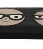Portefeuille continental élégant en cuir noir Dolce & Gabbana
