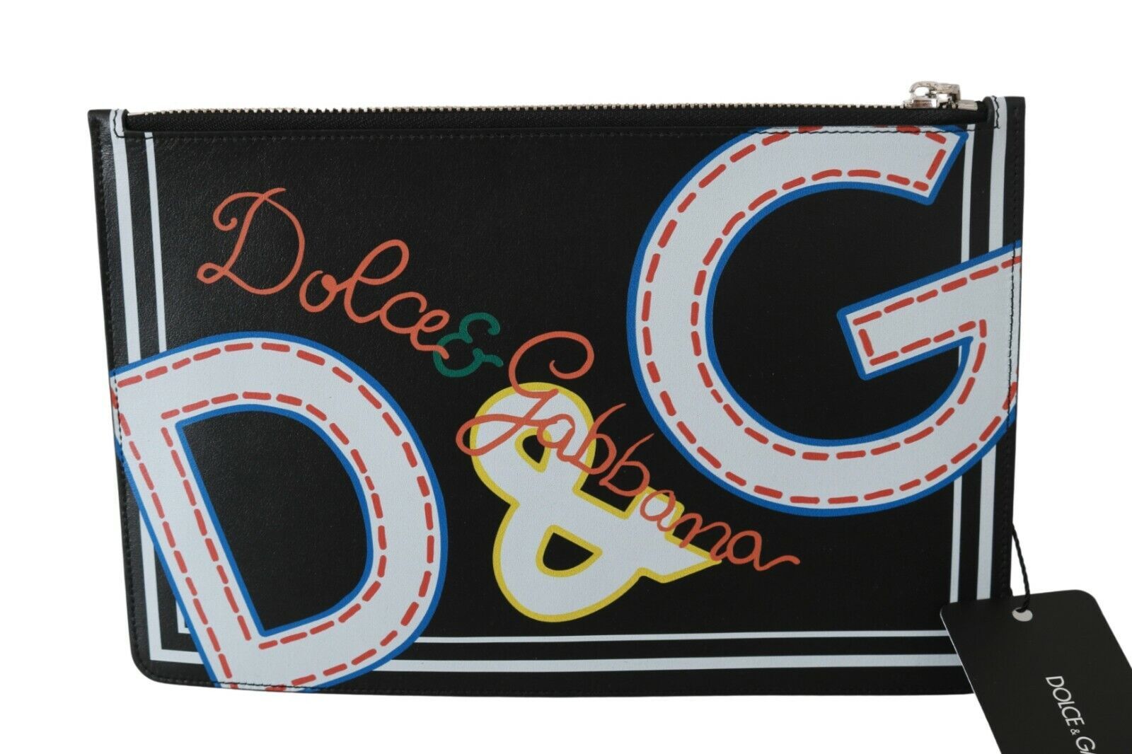 Portefeuille élégant en cuir noir Dolce & Gabbana