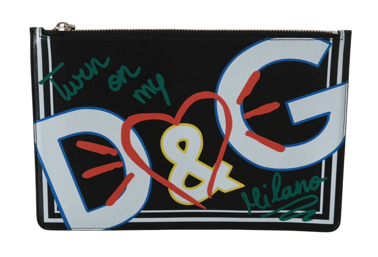 Portefeuille élégant en cuir noir Dolce & Gabbana