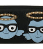 Portefeuille zippé élégant en cuir noir Dolce & Gabbana