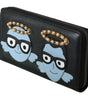 Portefeuille zippé élégant en cuir noir Dolce & Gabbana
