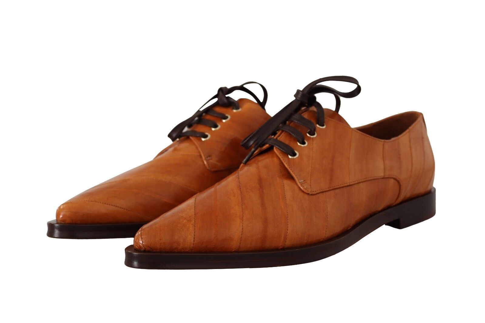 Dolce & Gabbana Élégantes ballerines à lacets en cuir d'anguille