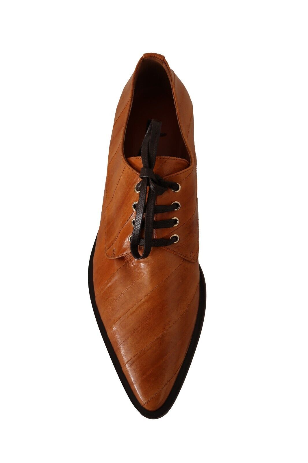 Dolce & Gabbana Élégantes ballerines à lacets en cuir d'anguille