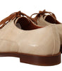 Dolce & Gabbana Élégantes ballerines en cuir d'anguille beige