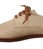 Dolce & Gabbana Élégantes ballerines en cuir d'anguille beige