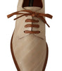 Dolce & Gabbana Élégantes ballerines en cuir d'anguille beige