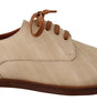 Dolce & Gabbana Élégantes ballerines en cuir d'anguille beige