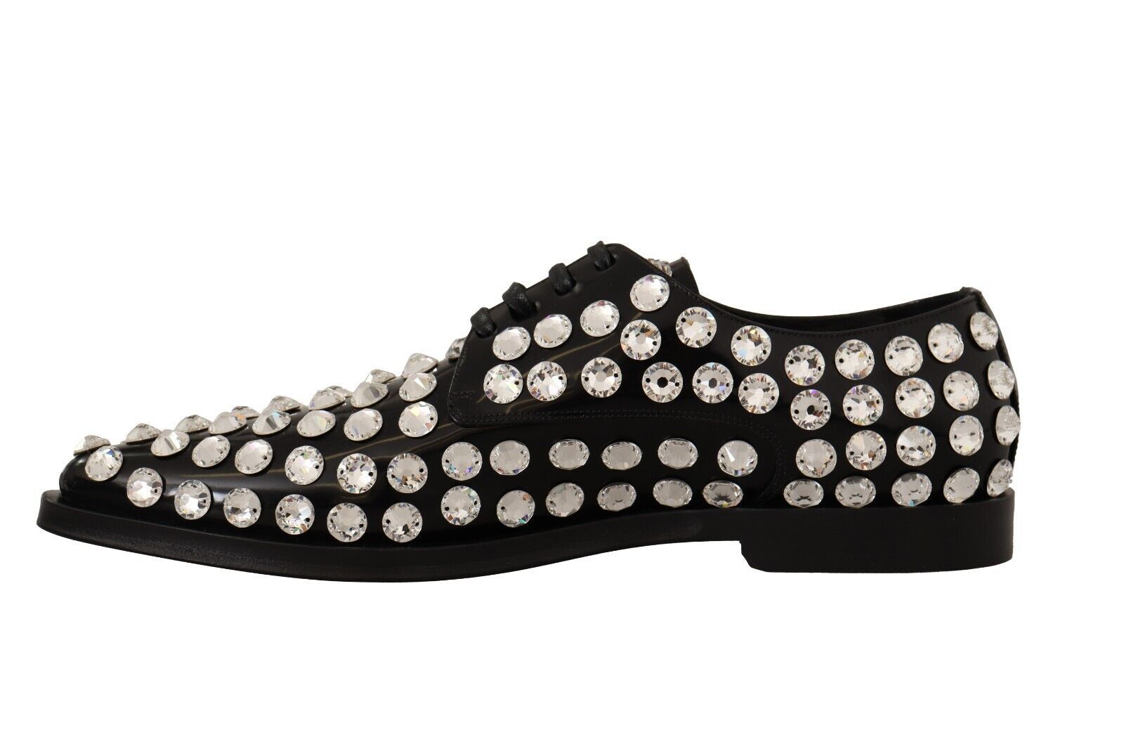 Ballerines habillées en cuir ornées de cristaux Dolce & Gabbana