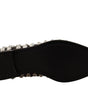 Ballerines habillées en cuir ornées de cristaux Dolce & Gabbana