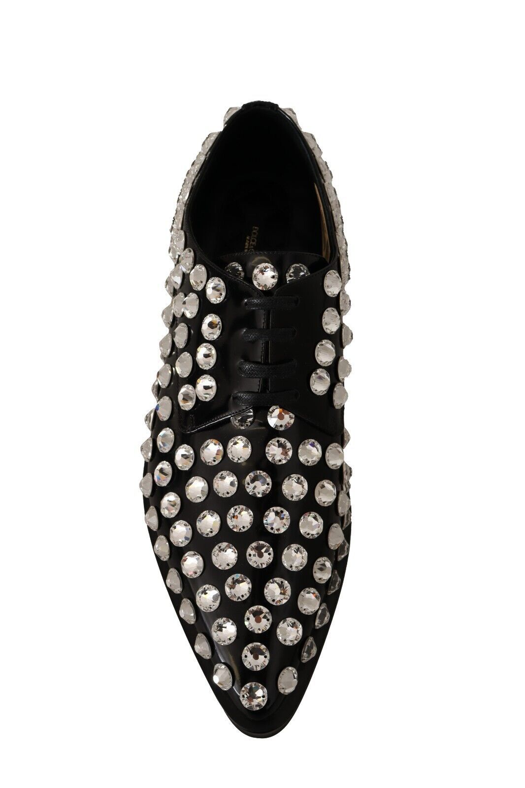 Ballerines habillées en cuir ornées de cristaux Dolce & Gabbana